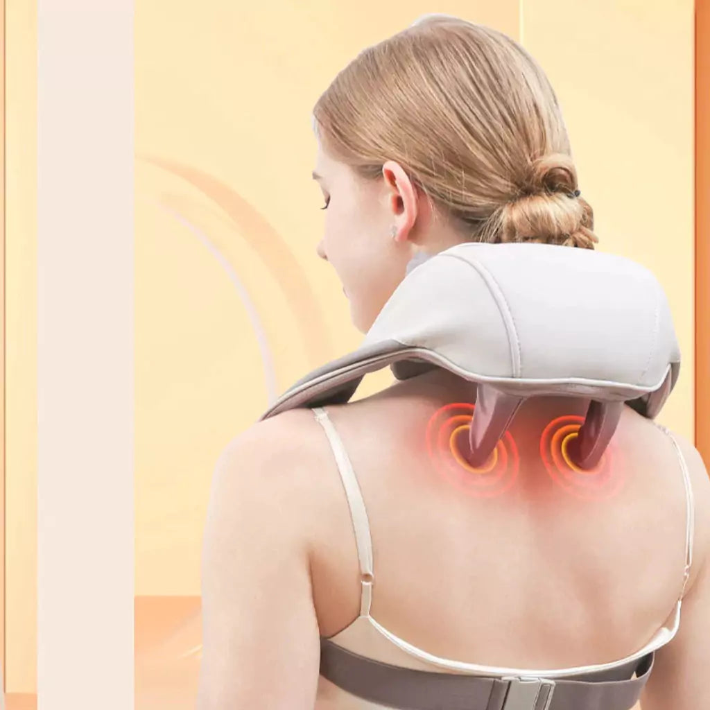 MassageSmart 5D™ - Massageador De Pescoço Inteligente De Compressão Sem Fio