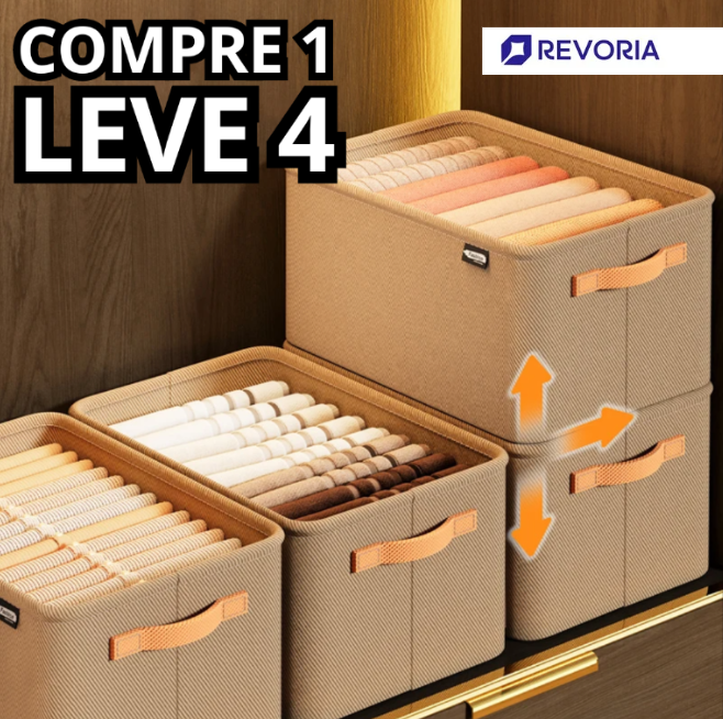 Organizador de Roupas Dobrável - COMPRE 1 LEVE 4 - SOMENTE HOJE ⏰