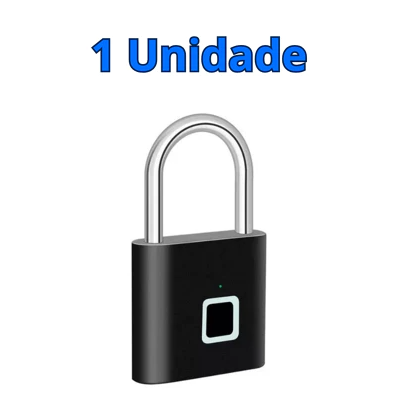 Cadeado Biométrico com Impressão Digital – Sem Chave, Recarregável e à Prova d’Água