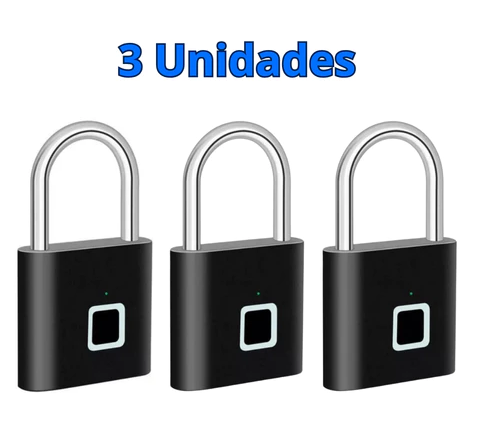 Cadeado Biométrico com Impressão Digital – Sem Chave, Recarregável e à Prova d’Água