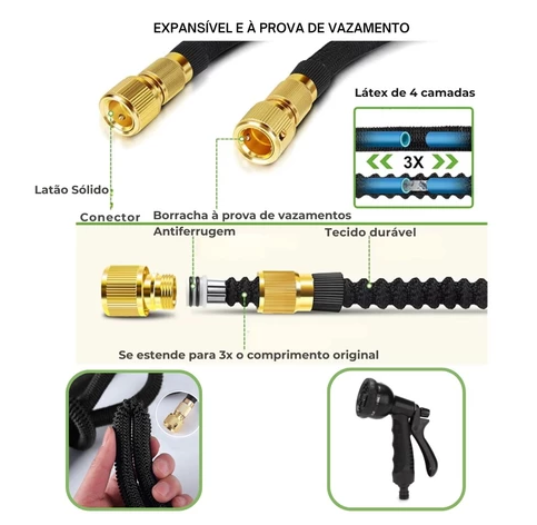 Mangueira Mágica Expansível PREMIUM - Produto Original Exclusivo Revoria Shop
