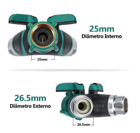 Divisor de Mangueira Premium em “Y” – Exclusivo para Jardim