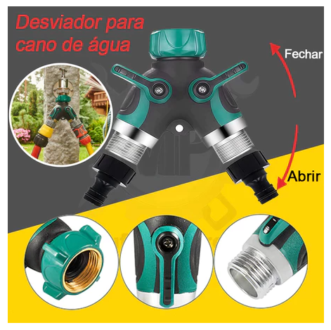 Divisor de Mangueira Premium em “Y” – Exclusivo para Jardim