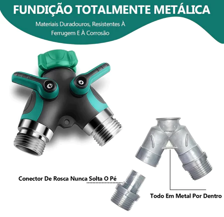 Divisor de Mangueira Premium em “Y” – Exclusivo para Jardim