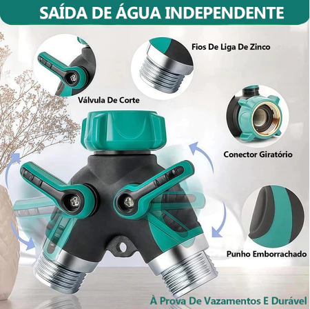 Divisor de Mangueira Premium em “Y” – Exclusivo para Jardim