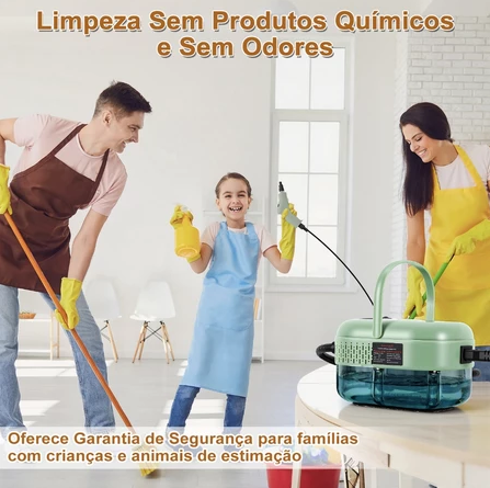 Limpador a Vapor Turbo Pressurizado 2500W Painel Digital – Versão Premium 2026 [Exclusivo Revoria Shop]