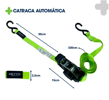 Cinta Catraca Automática Retrátil - Produto Original [Postamos em 24h]