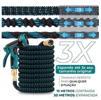 Mangueira Expansível 30m Revoria™ com Esguicho Ajustável + Suporte de parede e Bolsa Organizadora