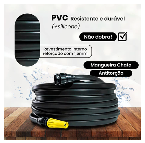 Mangueira Antitorção Resistente e Reforçada Preta - Produto Original loja Revoria Shop