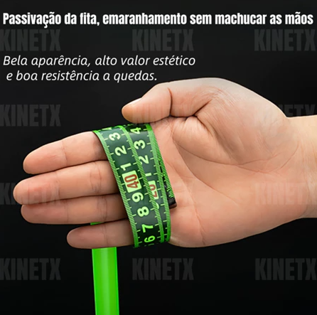 Trena Profissional Fluorescente - Fita Métrica De Aço Inoxidável Carbono De Alta Precisão [Postamos em 24h]