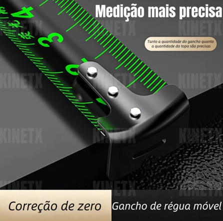 Trena Profissional Fluorescente - Fita Métrica De Aço Inoxidável Carbono De Alta Precisão [Postamos em 24h]
