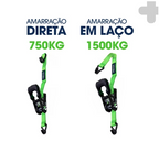 Cinta Catraca Para Amarração De Carga Gancho J - 4 Metros 1500Kg - Produto Exclusivo Revoria Shop