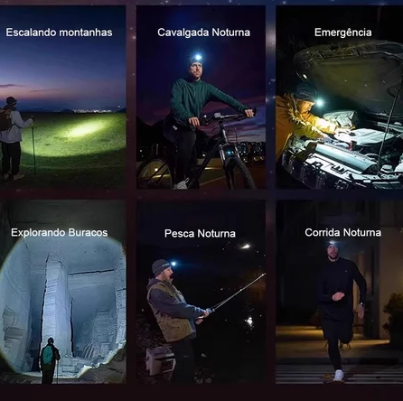 LANTERNA DE CABEÇA LED COM SENSOR – EXCLUSIVA REVORIA SHOP [Postamos em 24h]