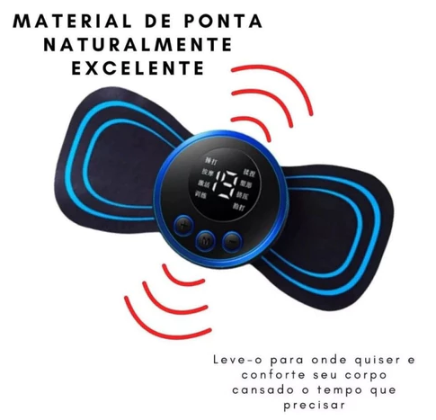 KIT 10 Mini Massageador Elétrico Portátil Cervical EMS Alivia Dores Corpo Pescoço