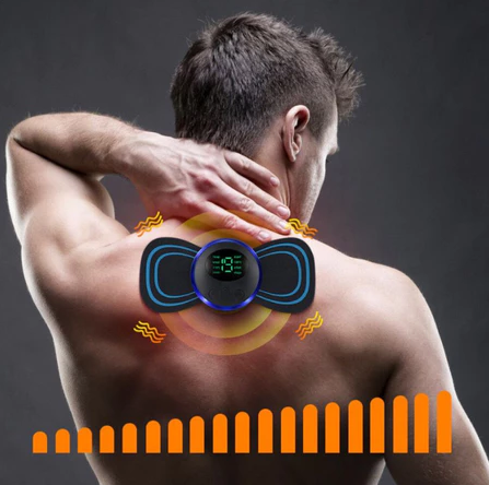 KIT 10 Mini Massageador Elétrico Portátil Cervical EMS Alivia Dores Corpo Pescoço