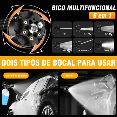 Lavadora de Alta Pressão Linha PREMIUM Sem Fio DW131 6 em 1 – 48V Profissional com 2 Baterias e Maleta | Exclusiva Revoria Shop