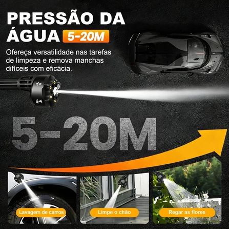Lavadora de Alta Pressão Linha PREMIUM Sem Fio DW131 6 em 1 – 48V Profissional com 2 Baterias e Maleta | Exclusiva Revoria Shop