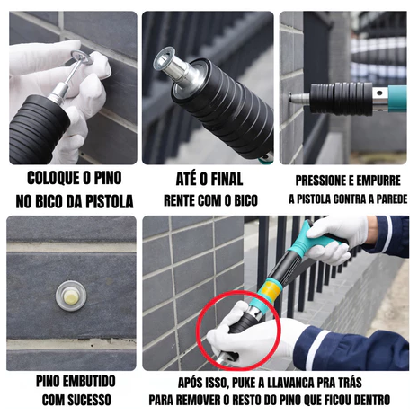 PISTOLA FINCA PINO PROFISSIONAL – KIT COMPLETO COM 60 PINOS