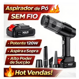 Aspirador De Pó Para Carro Soprador De Poeira Sem Fio Recarregável De Alta Potência - Envio imediato