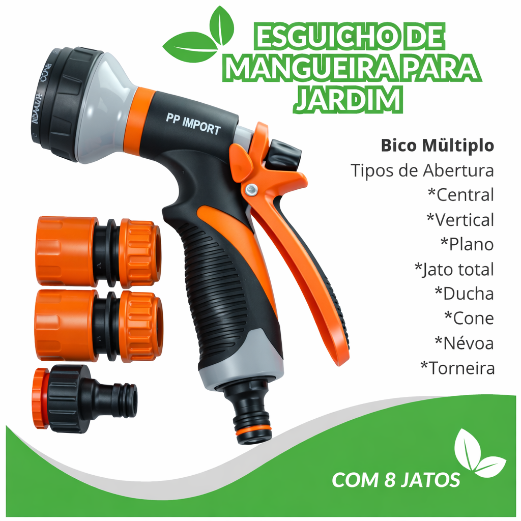 Pistola 8 Jatos Bico RESISTENTE Profissional Versão Premium - Exclusivo Revoria Shop - Postamos em 24h