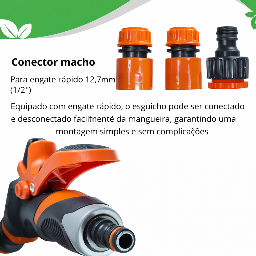 Pistola 8 Jatos Bico RESISTENTE Profissional Versão Premium - Exclusivo Revoria Shop - Postamos em 24h