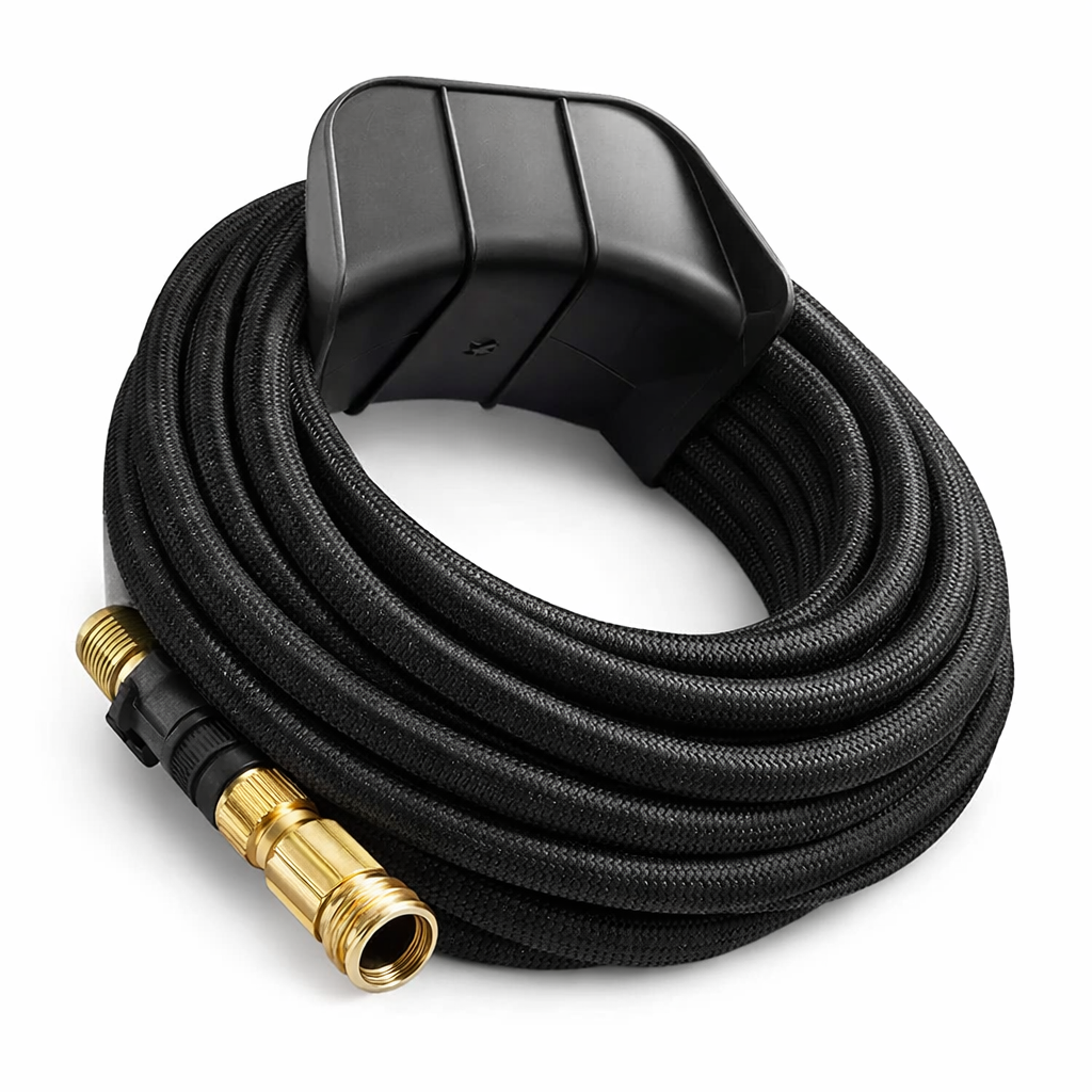 Suporte Mangueira Jardim Parede + Parafuso e Bucha - Preto Overtime