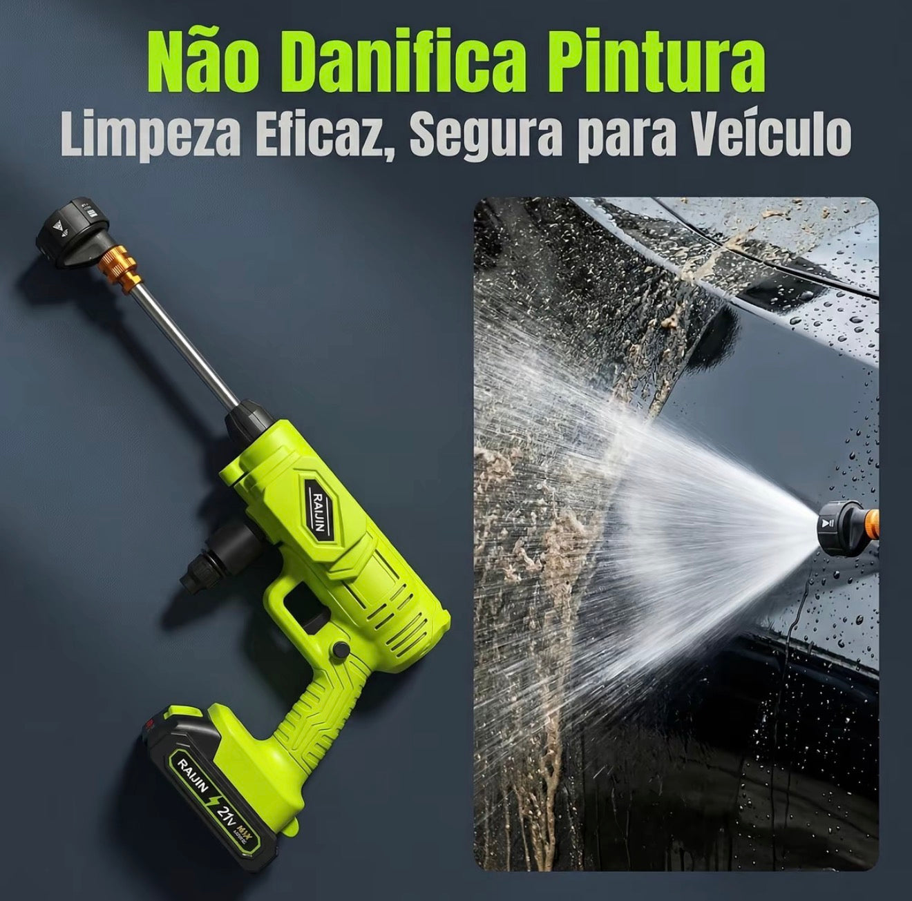 Lavadora de Alta Pressão RAIJIN™ 21V Sem Fio - Exclusivo Revoria Shop