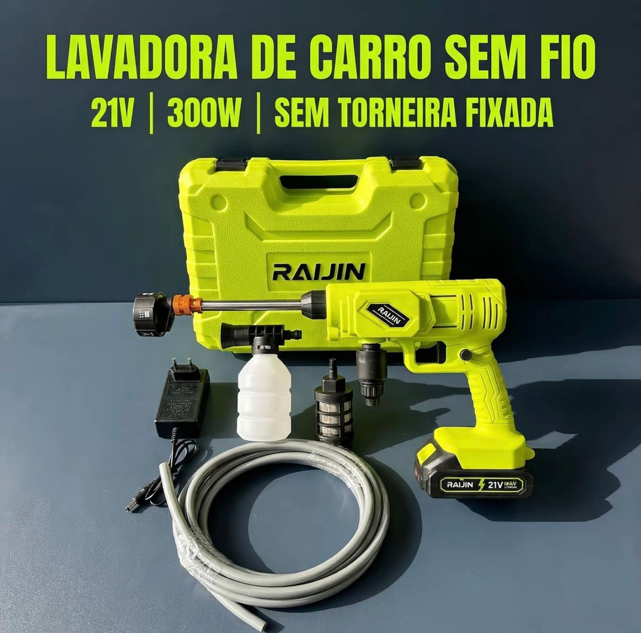 Lavadora de Alta Pressão RAIJIN™ 21V Sem Fio - Exclusivo Revoria Shop