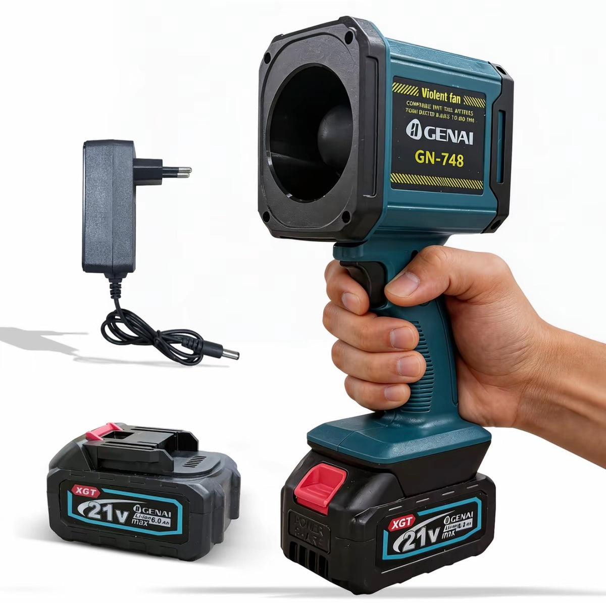 TurboForce X™ - 1000w - 21V – Soprador Profissional de Alta Potência 1000W com 2 Baterias | Tecnologia Turbo • 110K RPM • Modelo Premium 2026