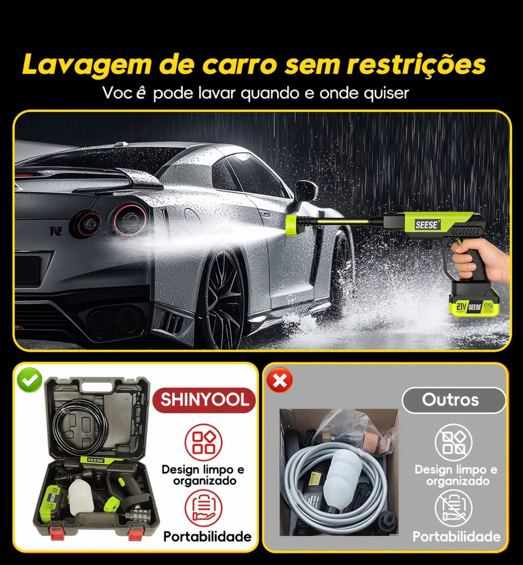 SEESE™ JET PRO — Lavadora Sem Fio de Alta Pressão 6 em 1  Exclusivo Revoria Shop