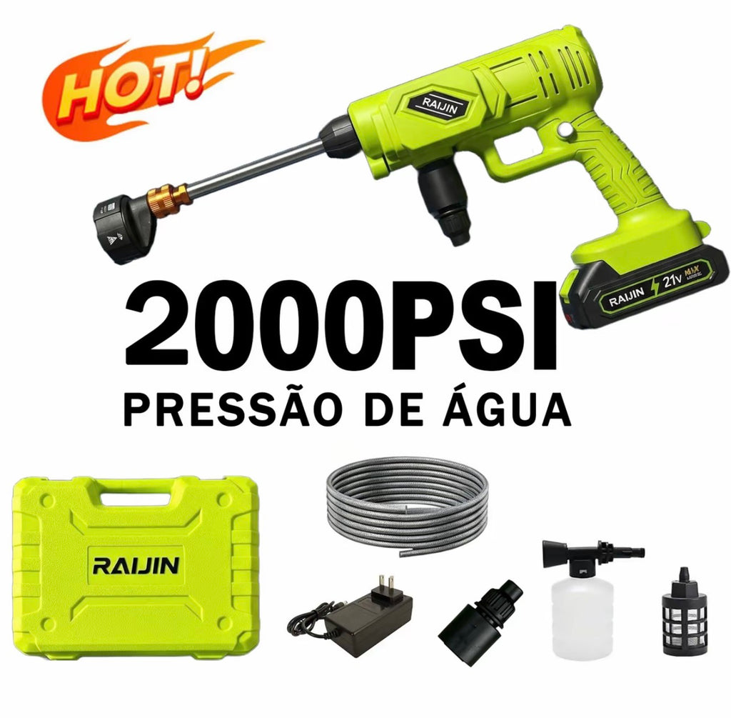 Lavadora de Alta Pressão RAIJIN™ 21V Sem Fio - Exclusivo Revoria Shop