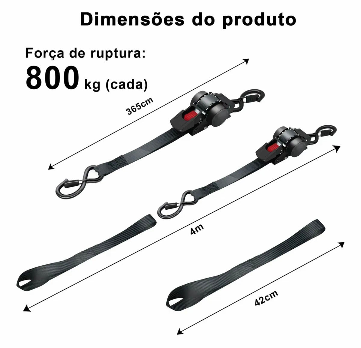 CINTA DE CATRACA RETRÁTIL AUTOMÁTICA - Máxima Carga 800 Kg - REVORIA SHOP