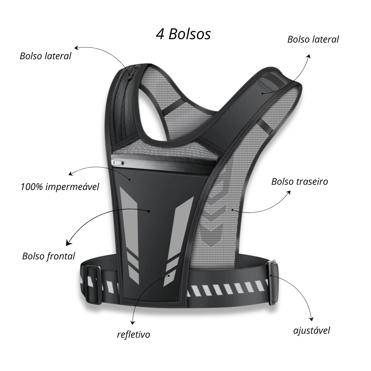 Colete Ultraleve Impermeável + Óculos Esportivo UV de BRINDE