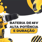 Parafusadeira e Furadeira 48V Com 2 Baterias Maleta e Acessórios Completo