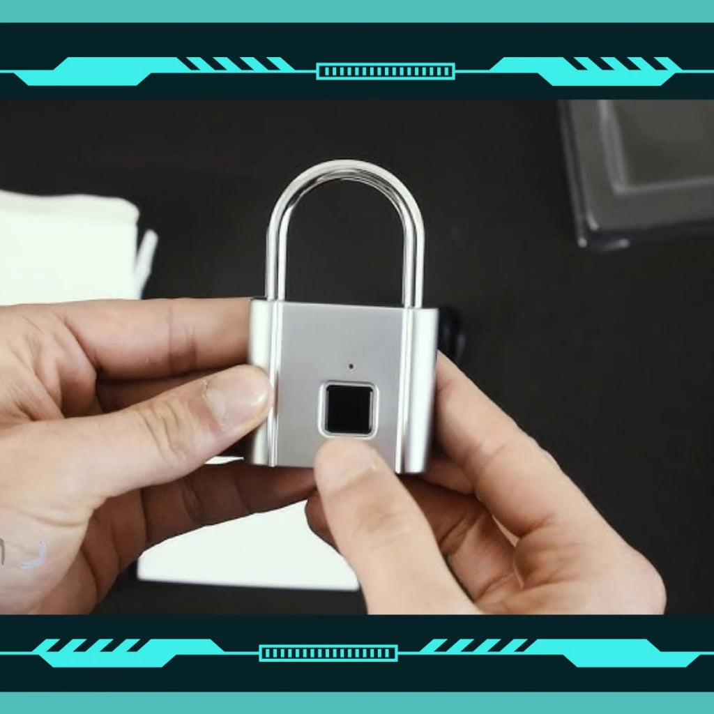 Cadeado Biométrico com Impressão Digital – Sem Chave, Recarregável e à Prova d’Água