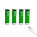 Pilha AA Recarregável 1.5V Carga Direta Rápida USB-C C/4 un