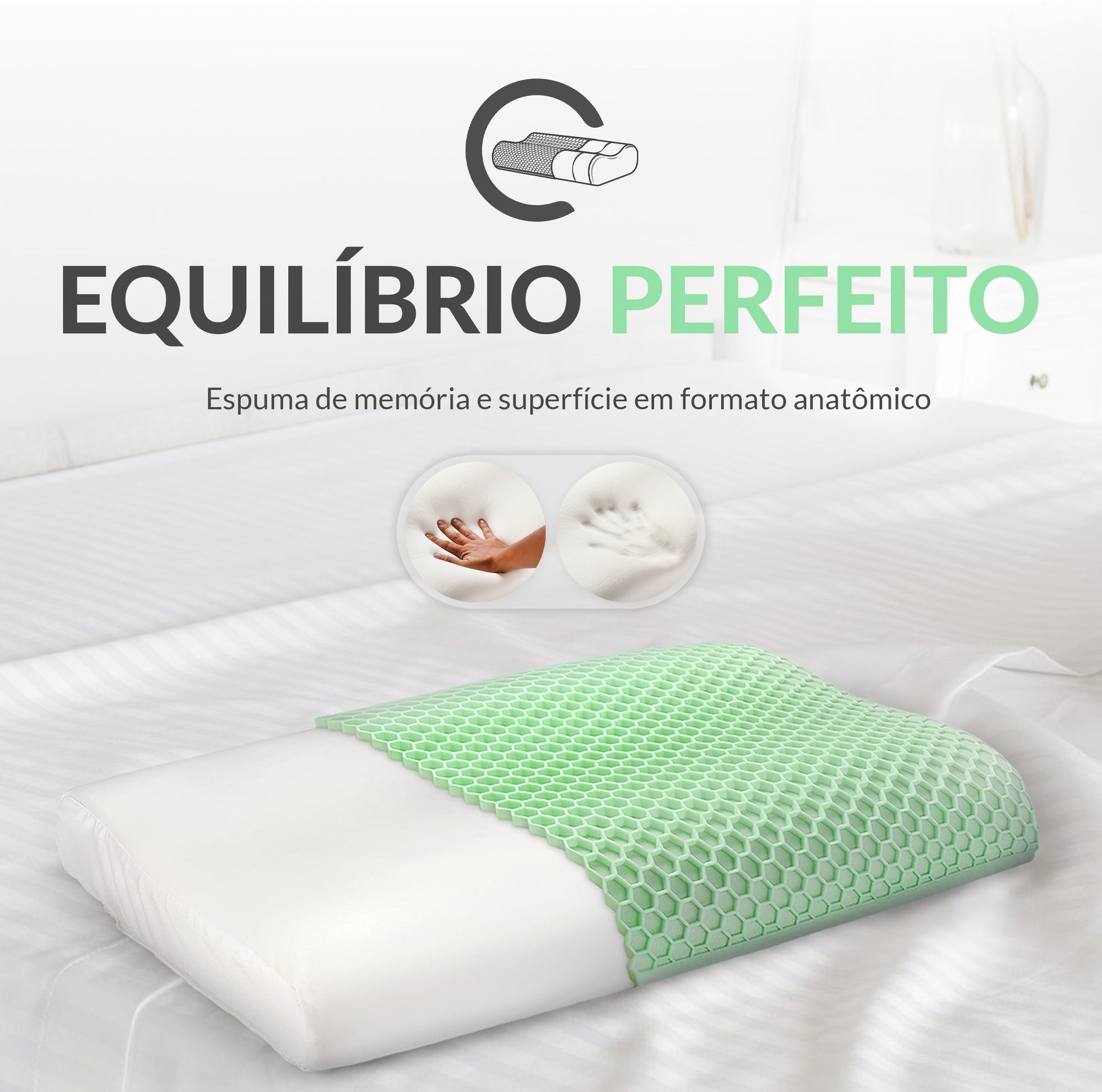 Travesseiro Cervical Espuma NASA | Nuvana | Loja Revoria Shop